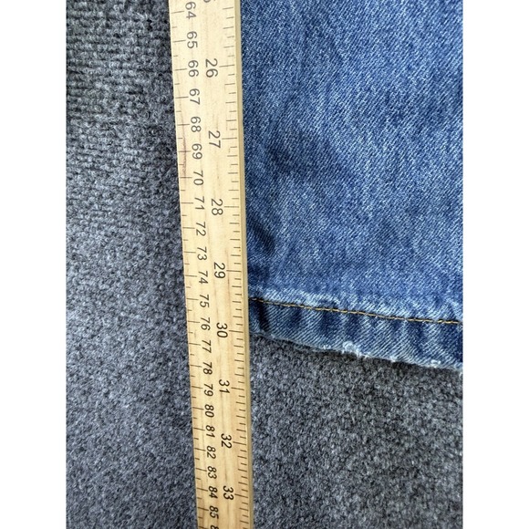 Levis Premium Womens 32 Blue Noughties Bell Low Rise Jeans Flare Wide Leg Denim - Picture 11 of 13